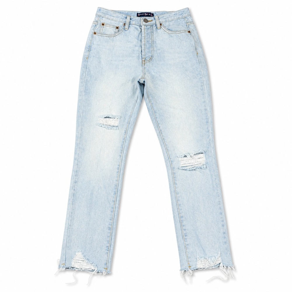 Bailey Ray Co High Rise Skinny Jeans Womens Size 0 Light Wash Distressed Raw Hem